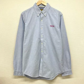 ラグビー オックスフォードシャツ ボタンダウン 長袖 ワンポイント DCG 刺繍