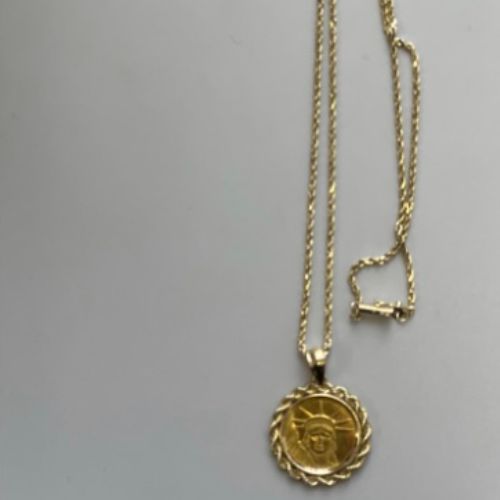LIBERTY TRADE GOLD コインネックレス　24Kと14K