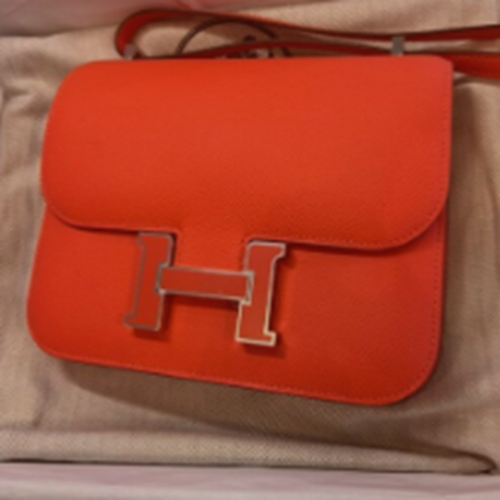 コンスタンスミニ オレンジフィールド シルバーラッカー金具 ヴォーエプソン K刻