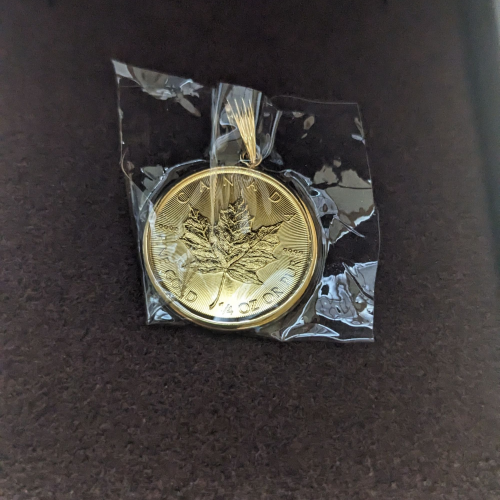 18金ペンダント 24金メープルコイン 2023年製