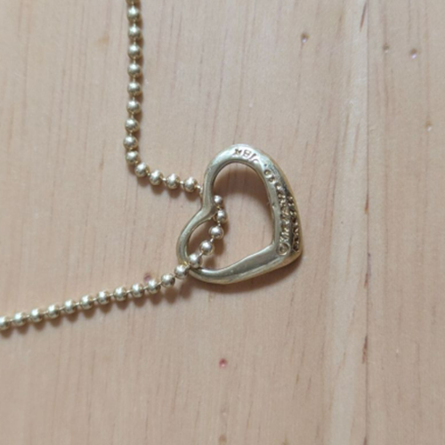 ティファニー　オープンハートネックレス　ゴールド