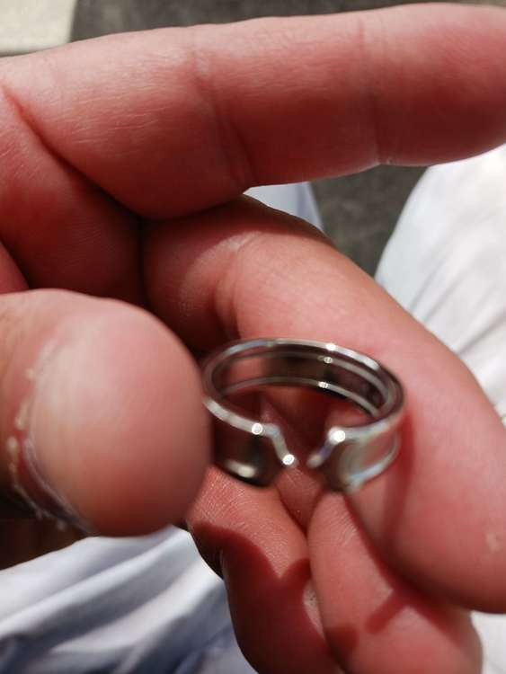 カルティエc2. K18ホワイトゴールド15号