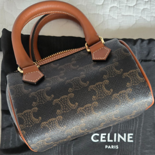 ミニ ボストン / トリオンフキャンバス & カーフスキン