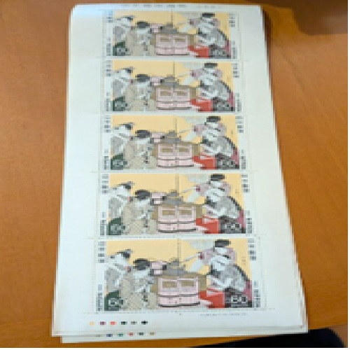 切手　趣味週間　台所美人