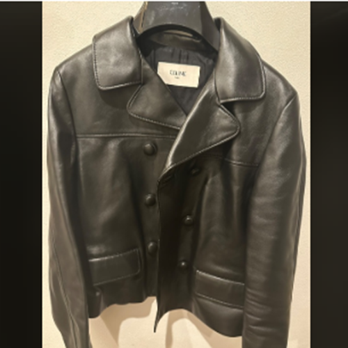 セリーヌ　レザージャケット2025