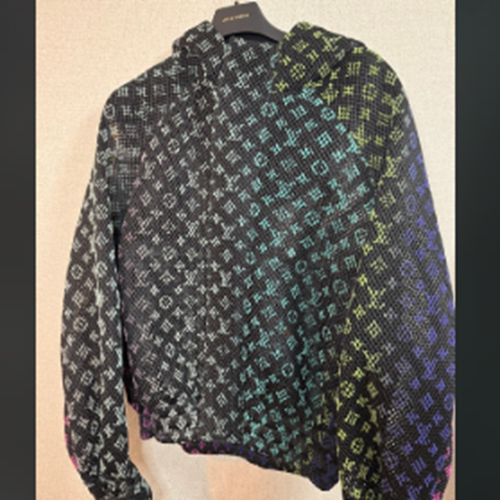 グラディエント メッシュブルゾン ノワール サイズ50