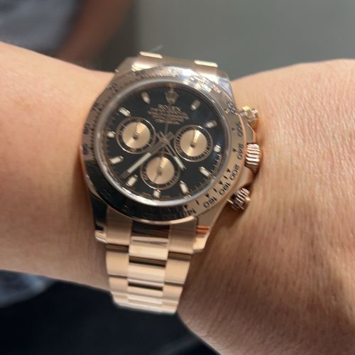 ロレックス デイトナ ピンクゴールド金無垢 黒もさ