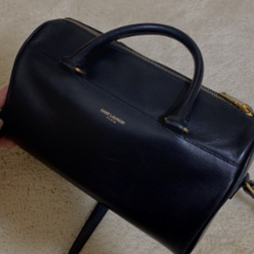 サンローラン パリ ベイビーダッフル レザー 2WAYショルダーバッグ ブラック