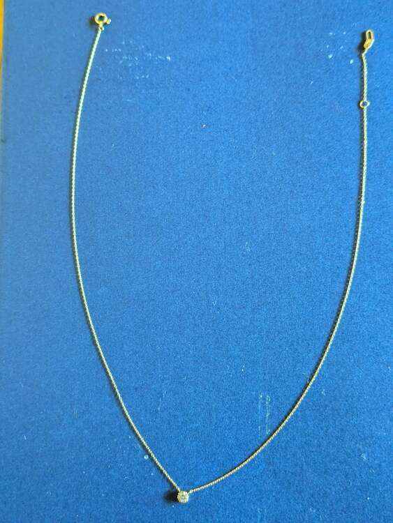 スタージュエリー18金一粒ダイヤネックレス