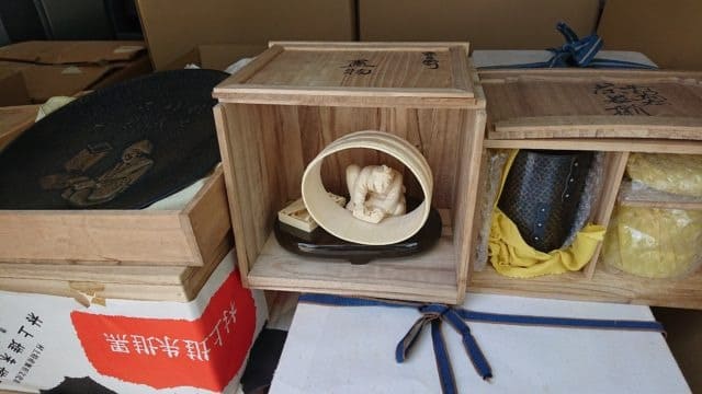 象牙彫刻、玉川堂の茶筒・茶托・水注など