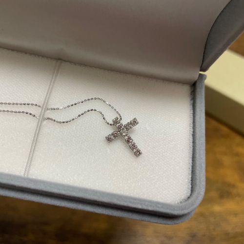 K18WGダイヤモンドネックレス