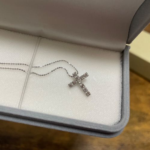 K18WGダイヤモンドネックレス