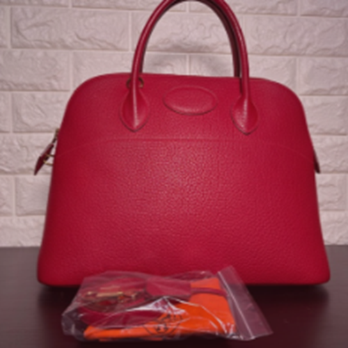 エルメス ボリード35 トゴ ルージュヴィフ □F刻印 ショルダーバッグ