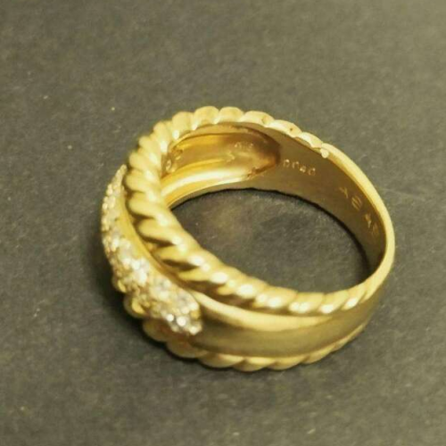 18K　イエローゴールド　ダイアモンド0.4カラットリング