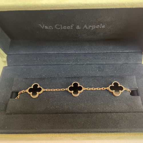 ヴァンクリーフ＆アーペル ヴィンテージアルハンブラ 5P オニキス ブレスレット