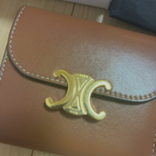 スモール フラップウォレット トリオンフ / シャイニースムースラムスキン