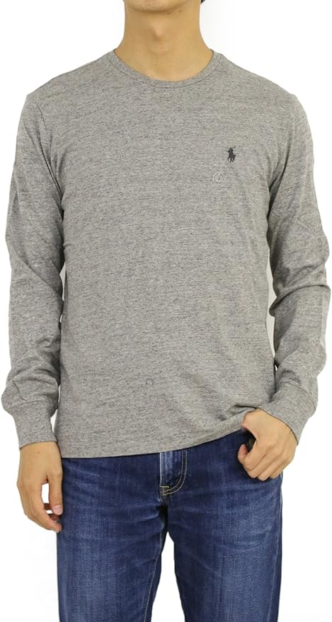 メンズ ワンポイント 長袖 Tシャツ 並行輸入品