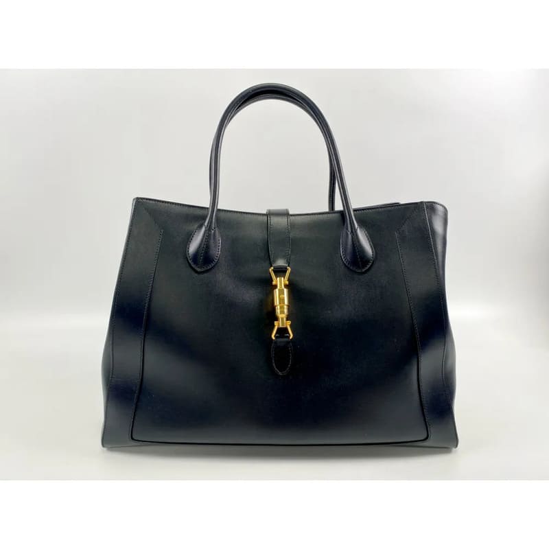 グッチ 1961 ジャッキー 黒 GD金具 レザー 649015 Bランク