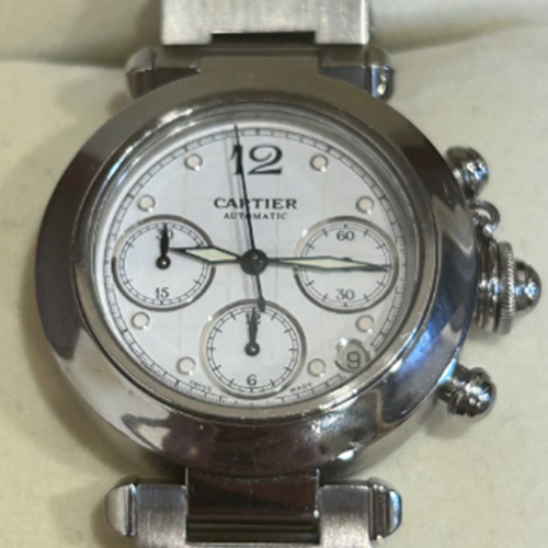 カルティエ パシャ クロノグラフ　ホワイト