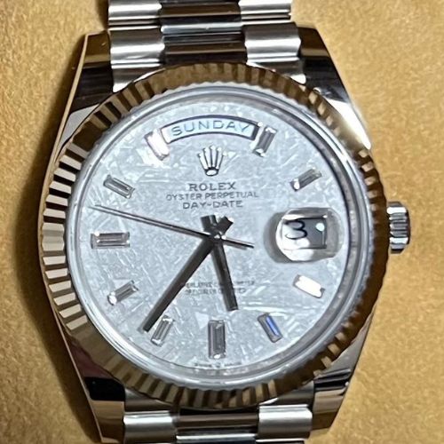 ックス デイデイト 228239 メテオライト文字盤　10pだい