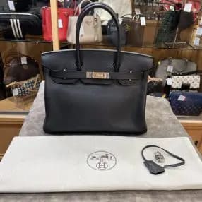 エルメス バーキン30 ブラック □K刻印 シルバー金具