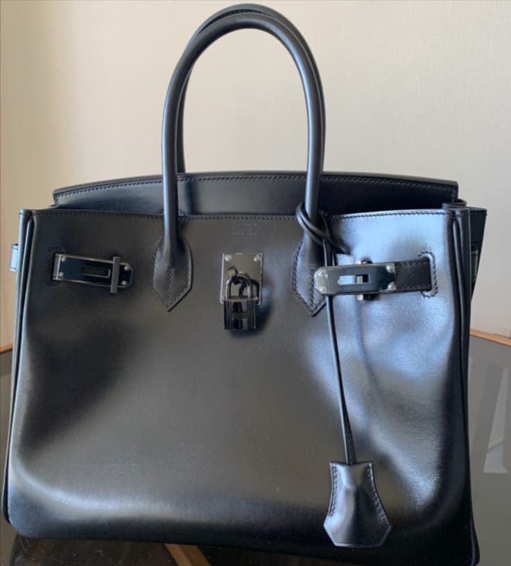 ソーブラック バーキン30 N刻印 ボックスカーフ