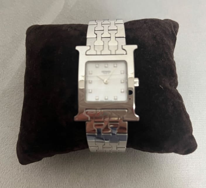 エルメス HERMES Hウォッチ ホワイトシェル HH1.210 ホワイト S