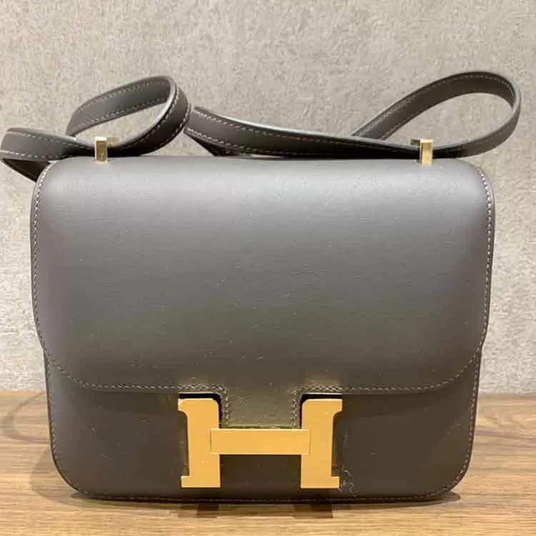エルメス コンスタンス3 ミロワール ミニ べブラン ヴォー・スイフト ゴールド金具 K刻印