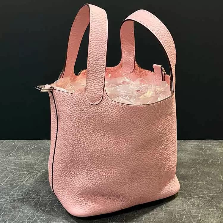 エルメス ピコタンロックPM ローズサクラ トリヨンクレマンス シルバー金具 K刻印