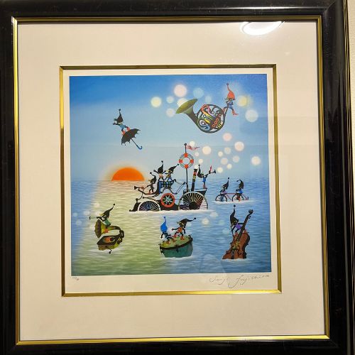 藤城清治「こびとの旅立ち」影絵