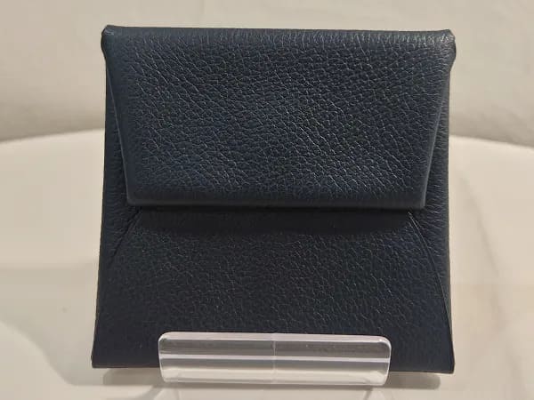 エルメス バスティア シェブルミゾル コインケース ネイビー系 シルバー金具