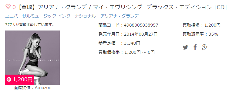 【買取】アリアナ・グランデ / マイ・エヴリシング -デラックス・エディション-[CD]