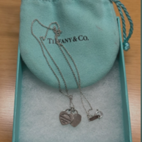 リターン トゥ ティファニー　ダブル ハート タグ ペンダント シルバーミニ