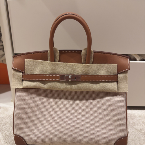 バーキン25 ゴールド トワルアッシュ