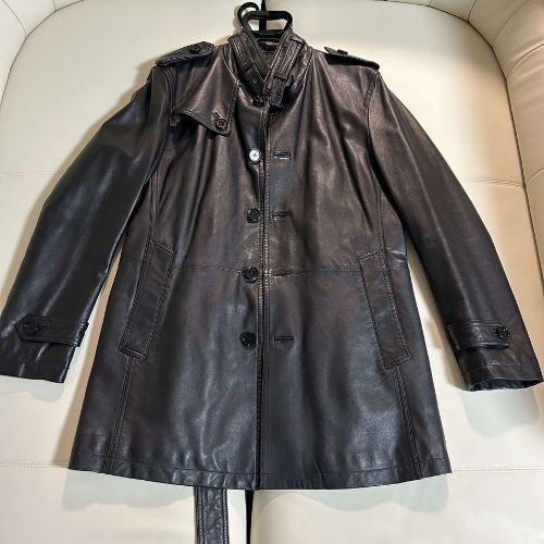 BURBERRY BLACK RABEL 皮ロングコート（サイズ：LL）
