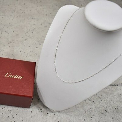 K18ホワイトゴールドチェーンネックレス