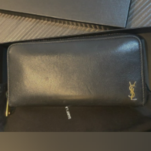 イブサンローラン　黒長財布