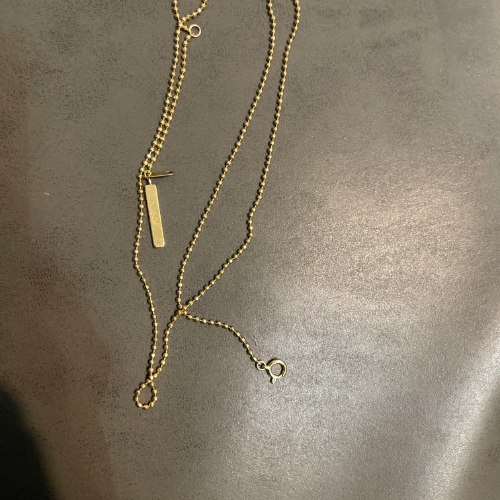 18金 プエルタデルソルカットボールチェーン 50cm