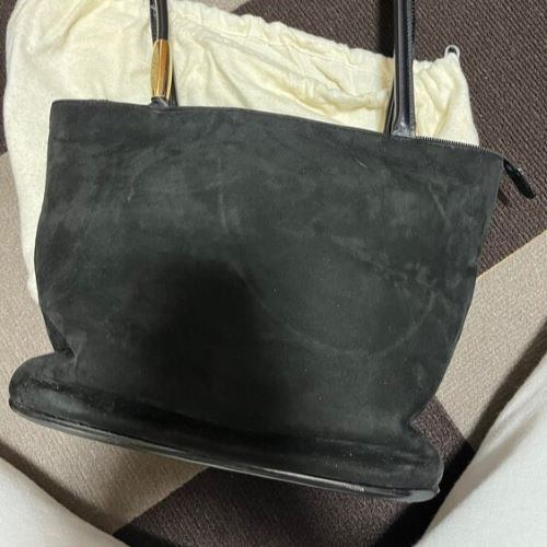 グッチ トート ビジネスバッグ スウェード 黒 フォーマル FP777