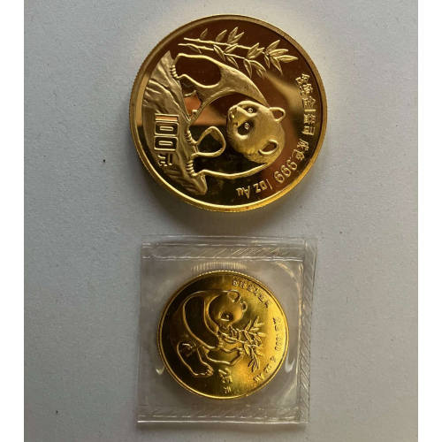 パンダ金貨　１オンス　1989/1990/1986/1994/1988　各1枚の画像