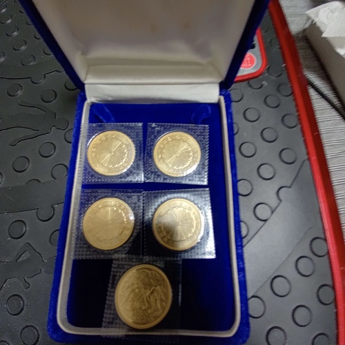 天皇陛下在位60年記念10万円金貨の画像