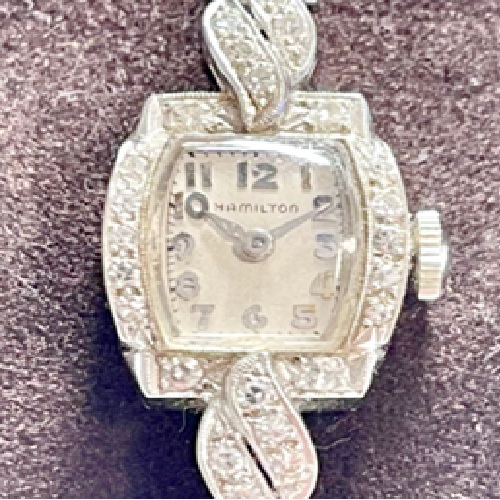 K14WG ハミルトン　アンティーク手巻き