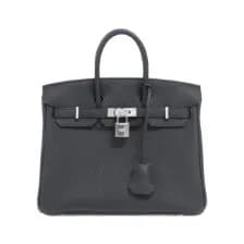 エルメス BIRKIN 25cm 041344CK トゴ BLACK シルバー金具 G刻印