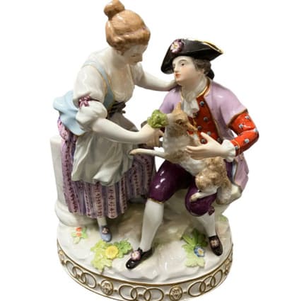 マイセン【羊飼いの休息/羊飼いの恋人】