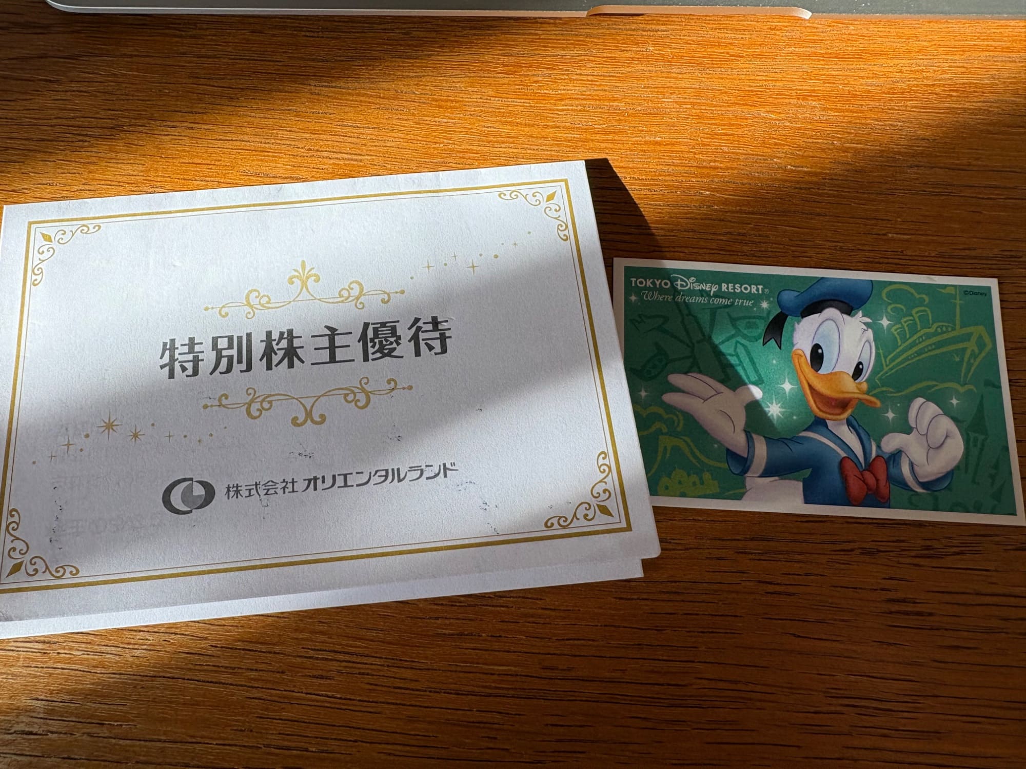 東京ディズニーランド・シー特別株主優待券