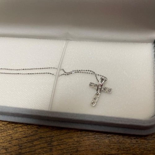 K18WGダイヤモンドネックレス