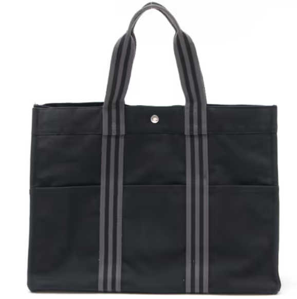 エルメス フールトゥGM キャンバス トートバッグ ブラック​​