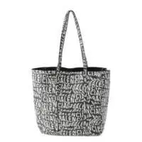 バレンシアガ エブリデイXS トートバッグ ウェーブロゴ ブラックの画像