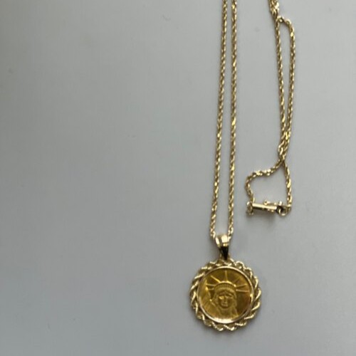 LIBERTY TRADE GOLD コインネックレス　24Kと14K