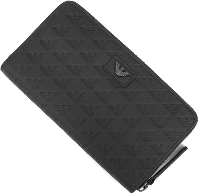 エンポリオアルマーニ メンズ ラウンドファスナー 長財布 (小銭入れ付き) YEME49 YQ67I